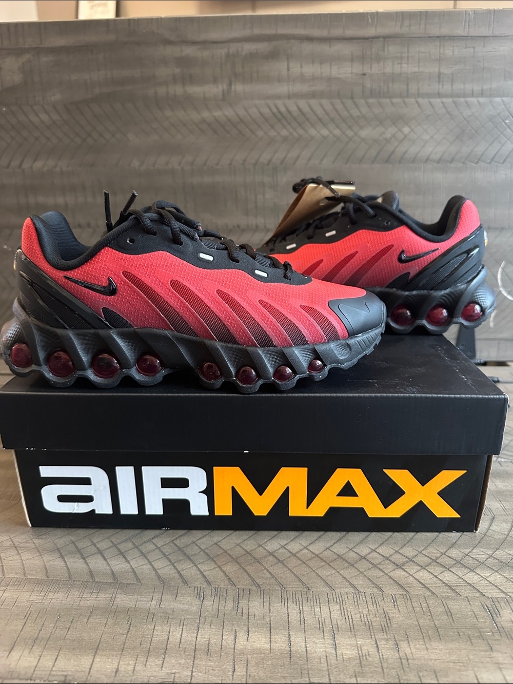 Nike Air Max DN8 Black and University Red New In Box